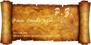 Paur Zenóbia névjegykártya